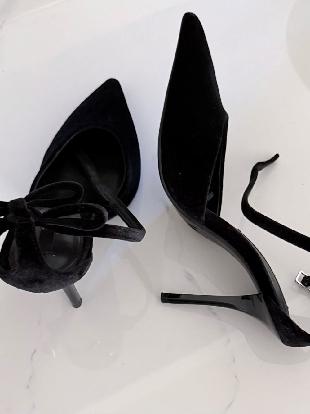 Zara Black Bow Ankle Strap
Pointed Toe. - Picture 7 of 11
